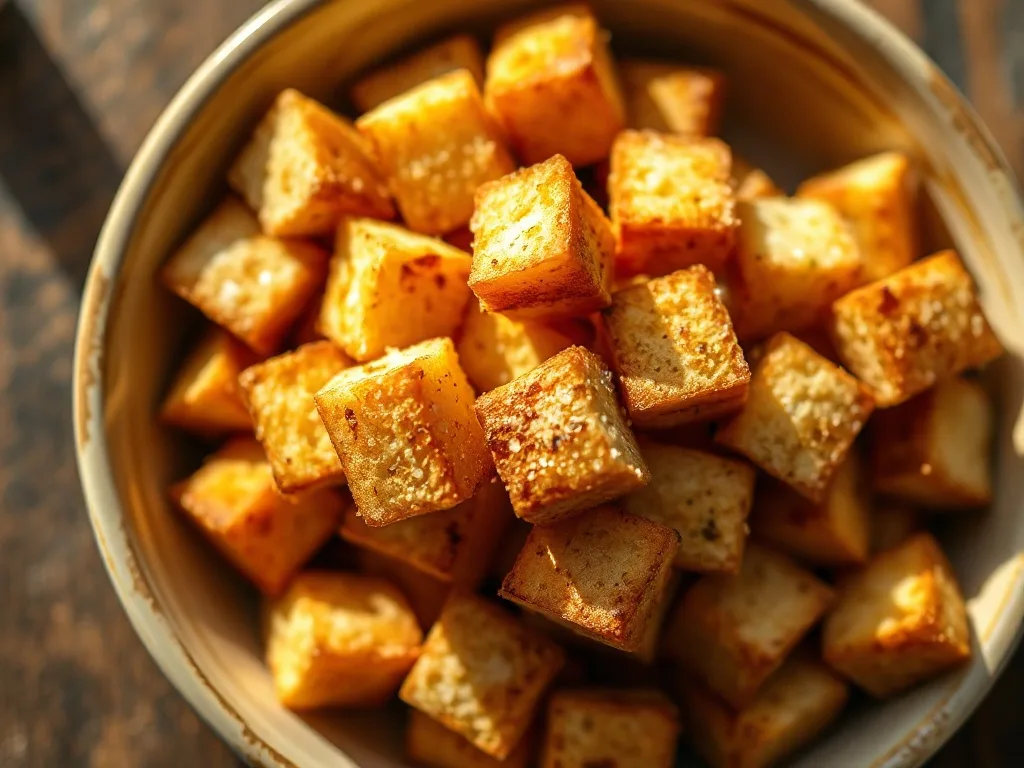 Airfryer'da Kızarmış Ekmek (Kruton)