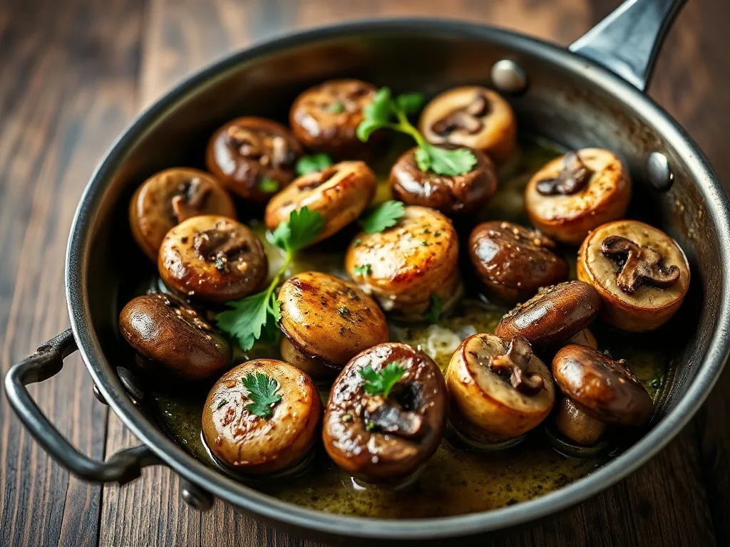 10 Dakikada Sarımsaklı Mantar