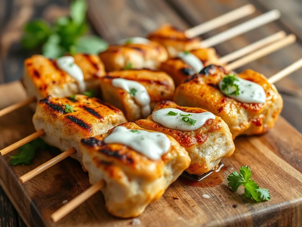 Keto Kremalı Tavuk Şiş
