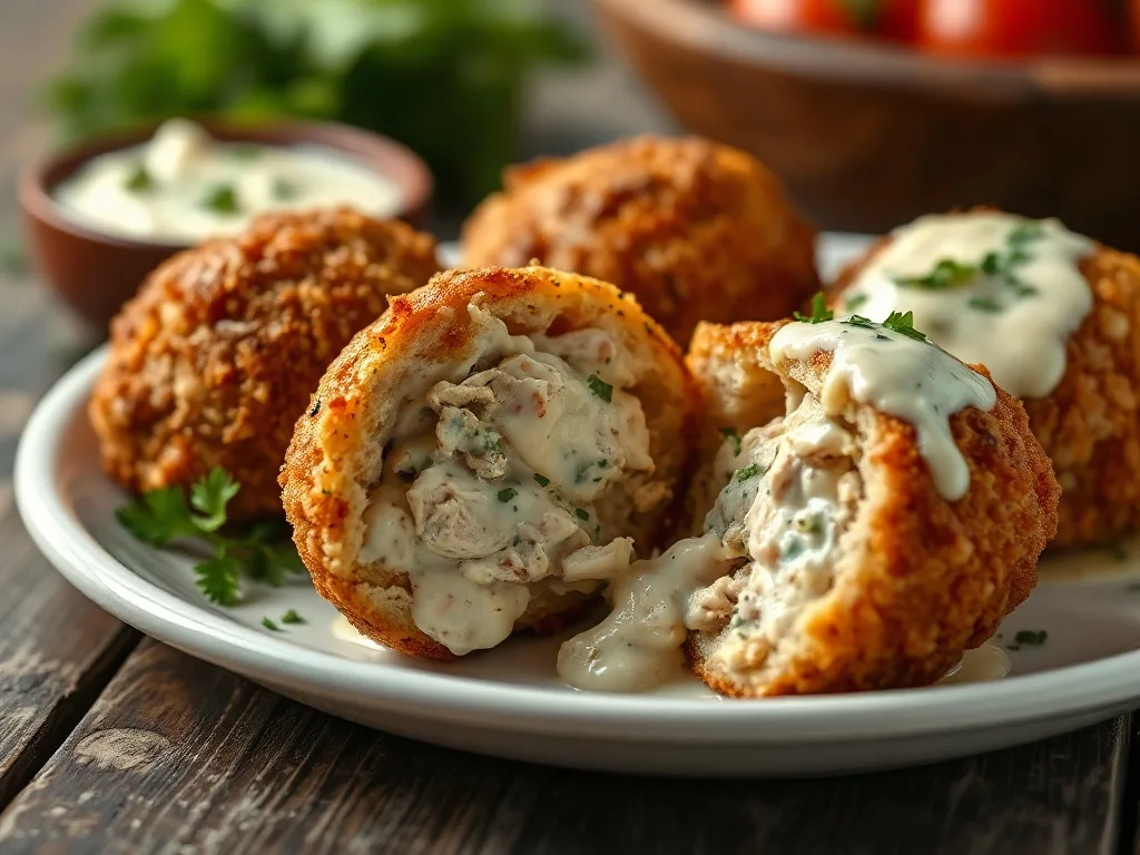 Kremalı Tavuklu Makarna Topları