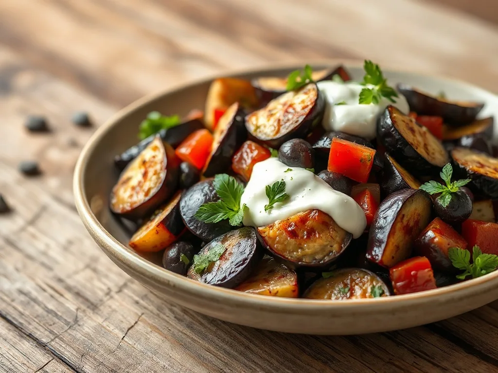 Közlenmiş Patlıcan Salatası