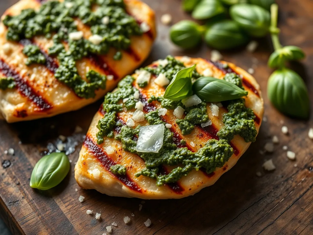 Pesto Soslu Tavuk Göğsü