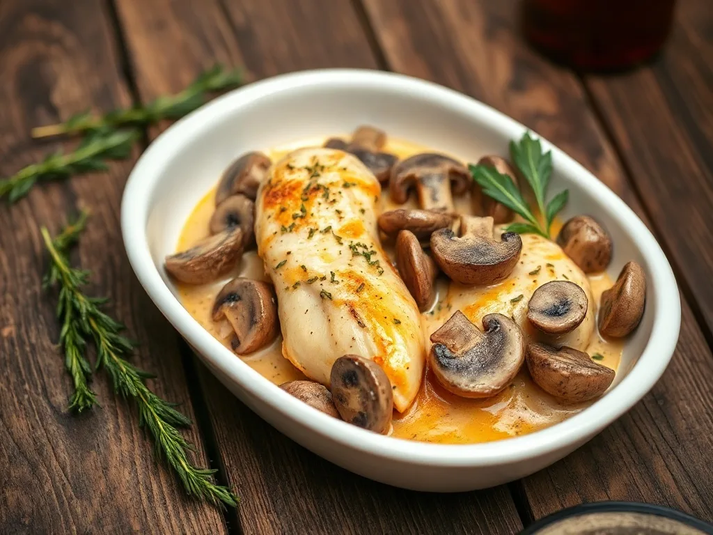 Kremalı Mantarlı Tavuk